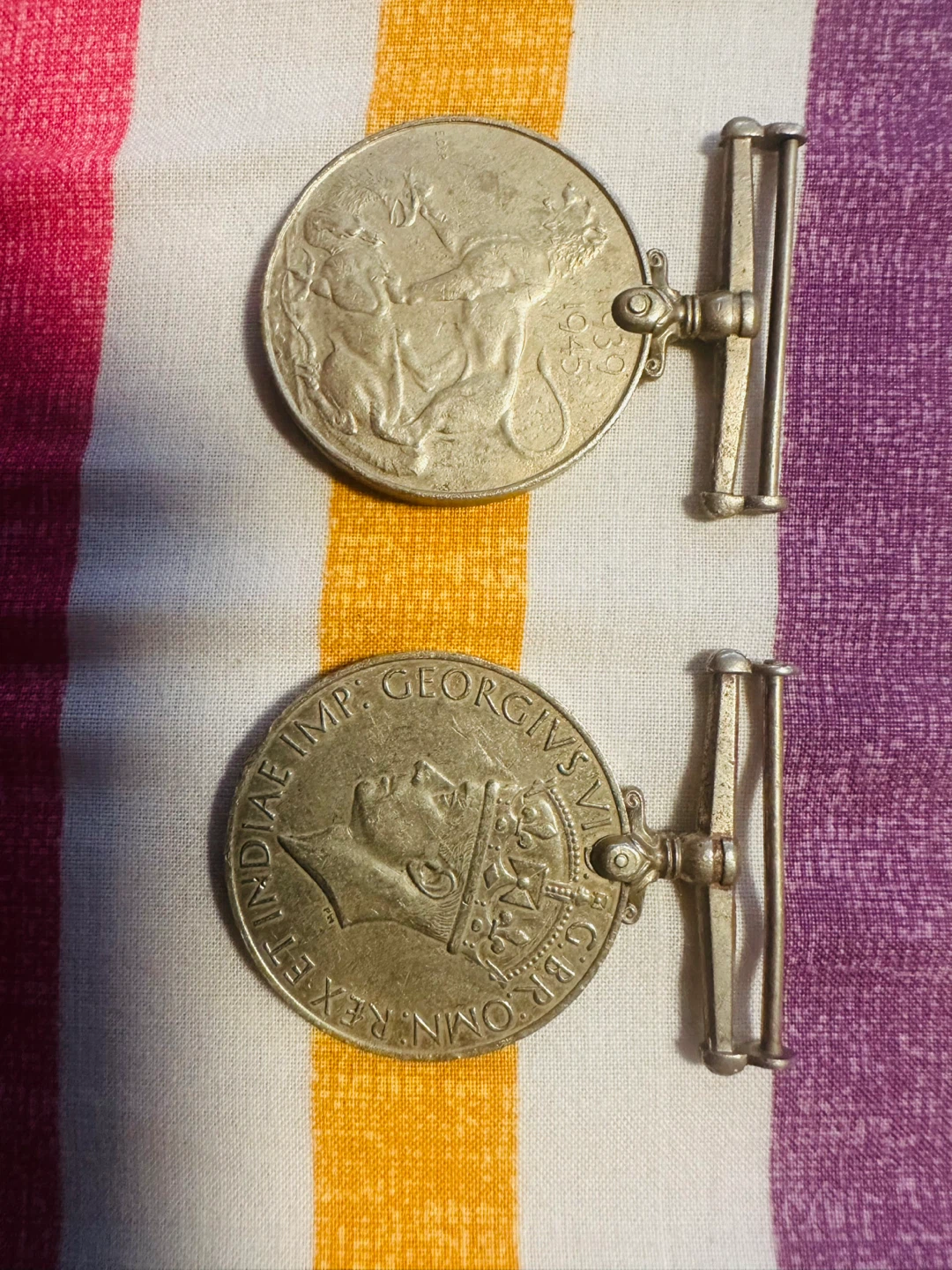 WWII Victory Medal & George VI Coronation Medal Lot - photo 2