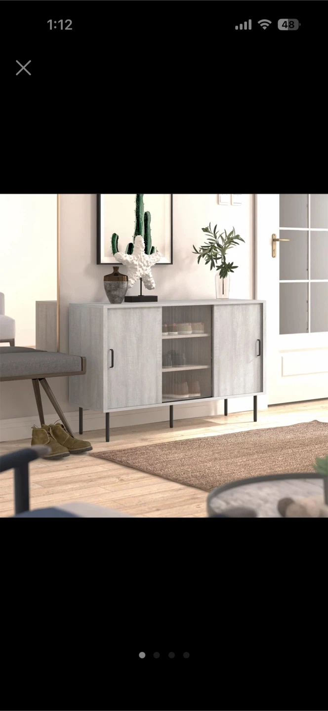 Rivieiro 16 Pair Shoe Storage Cabinet - Dusty Grey Oak