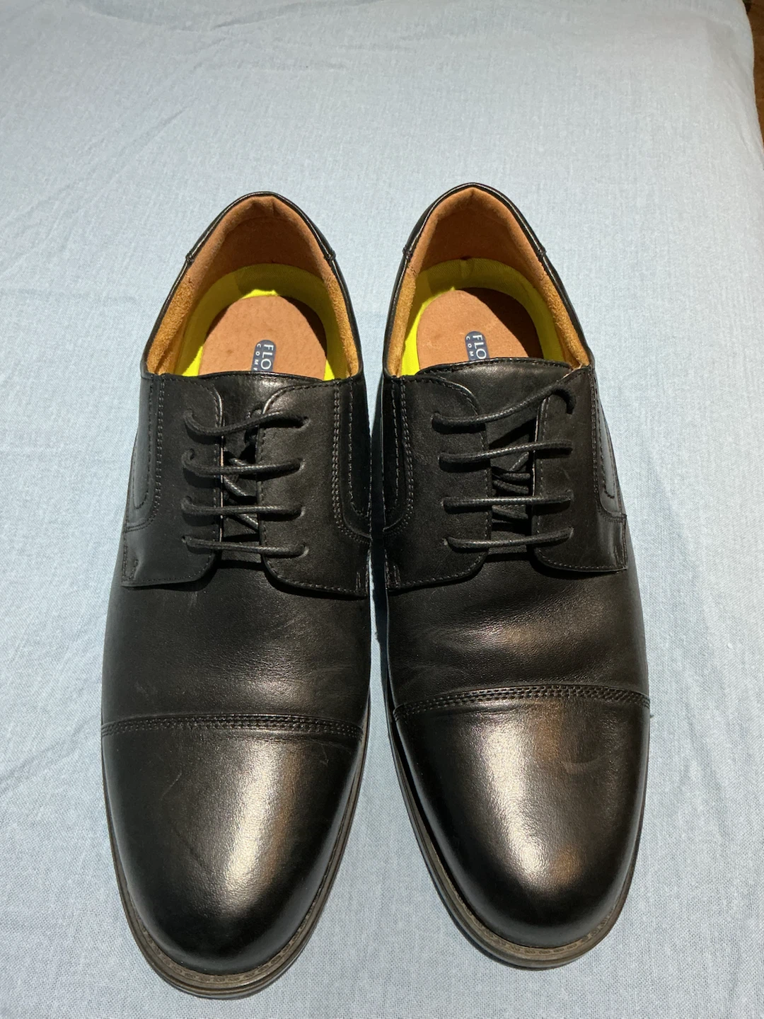 Florsheim Black Leather Oxford Dress Shoes