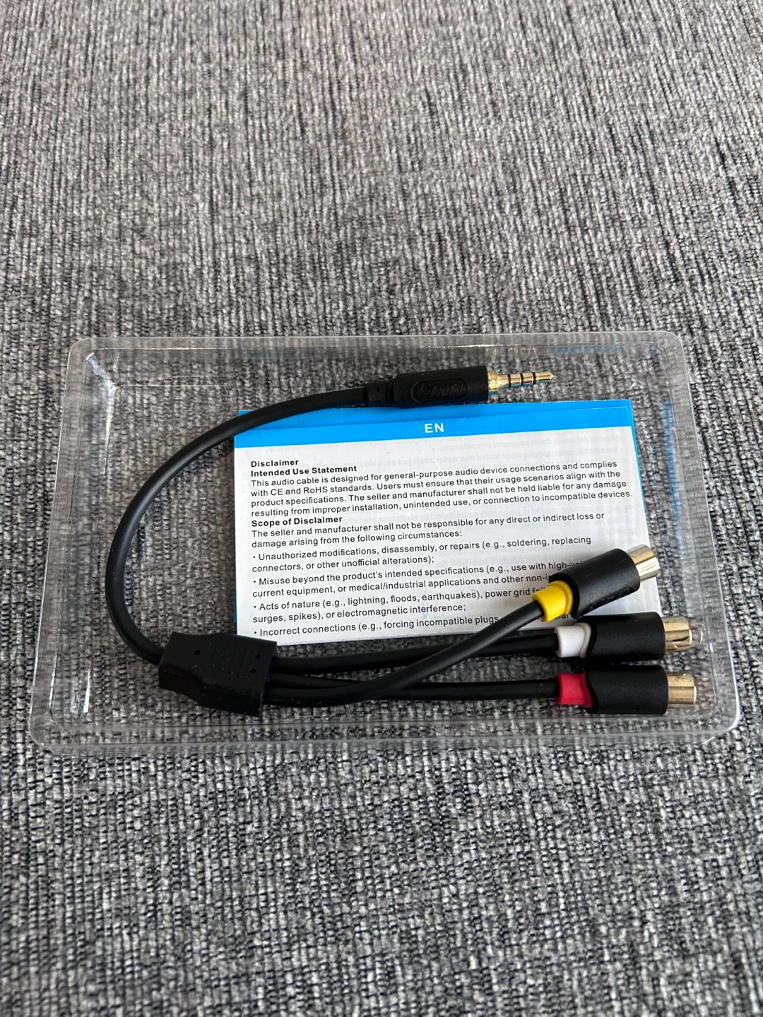 J&D 3.5mm to 3 RCA AV Cable 20cm - photo 2