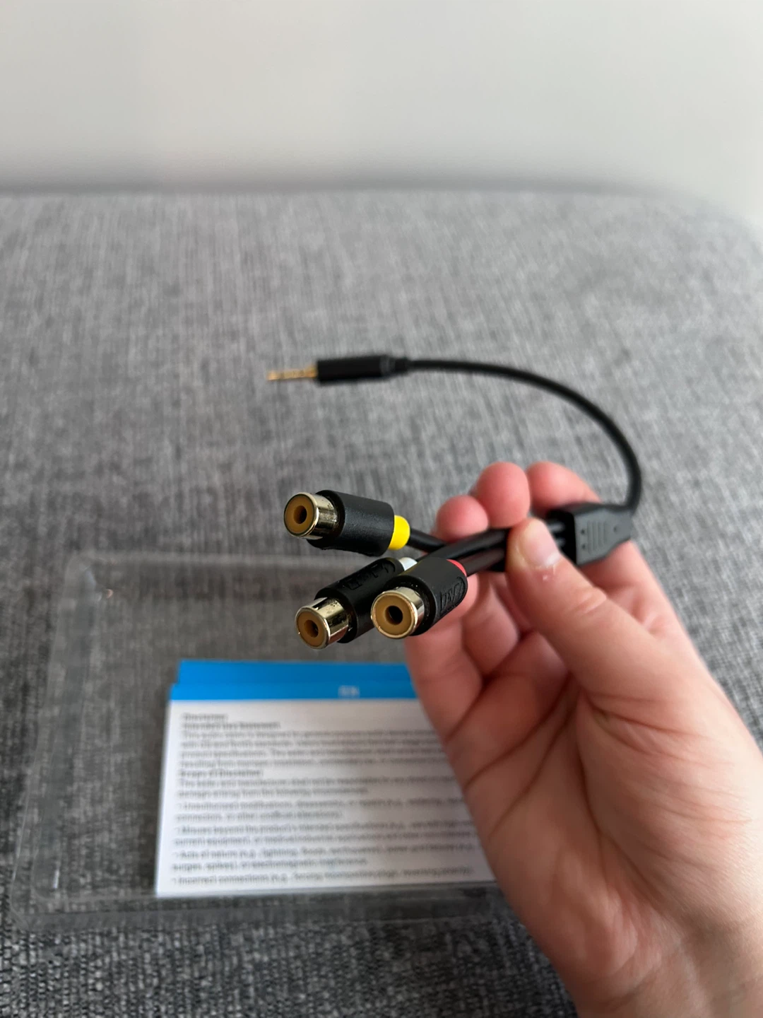 J&D 3.5mm to 3 RCA AV Cable 20cm - photo 3