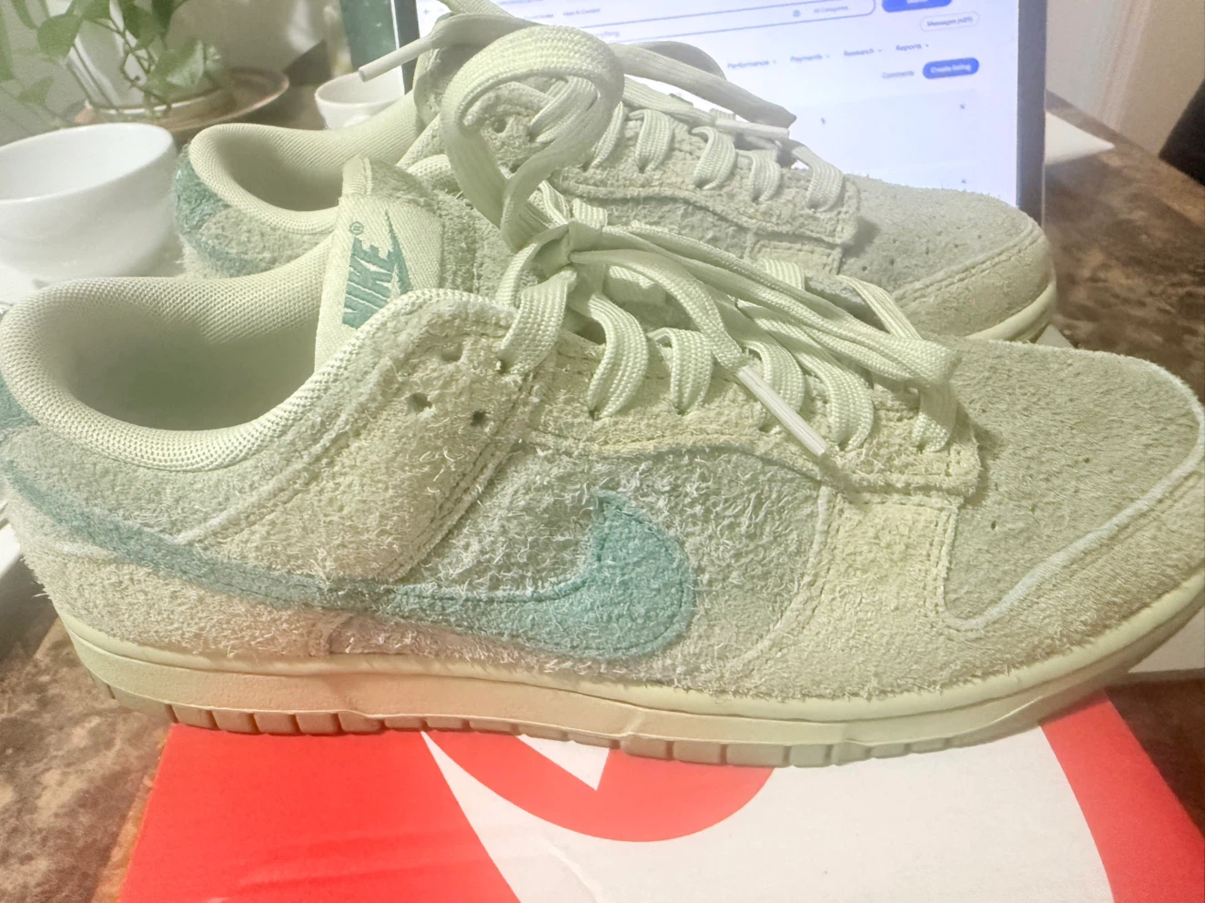 Nike Dunk Low Shaggy Suede Sneakers