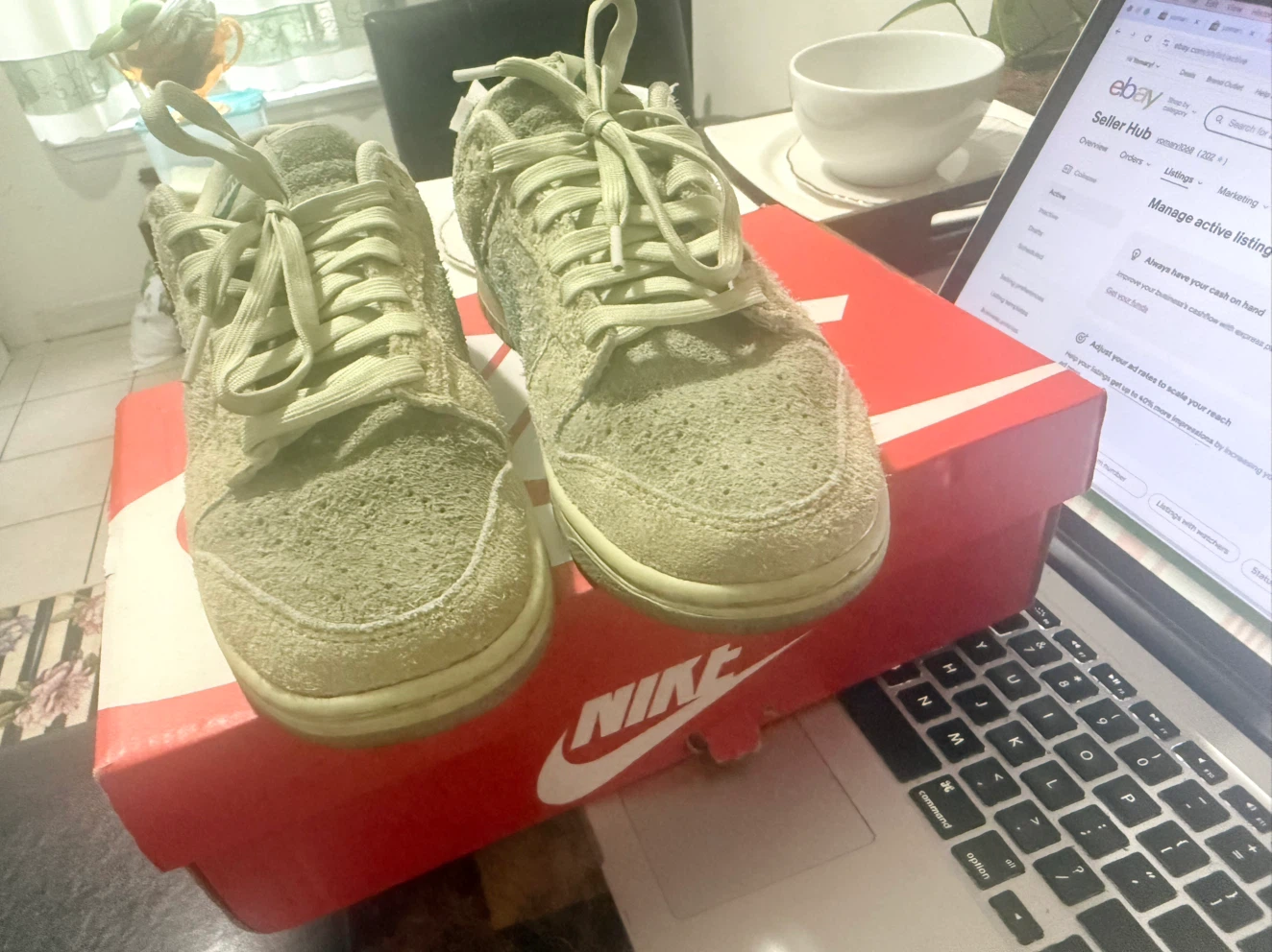 Nike Dunk Low Shaggy Suede Sneakers - photo 2