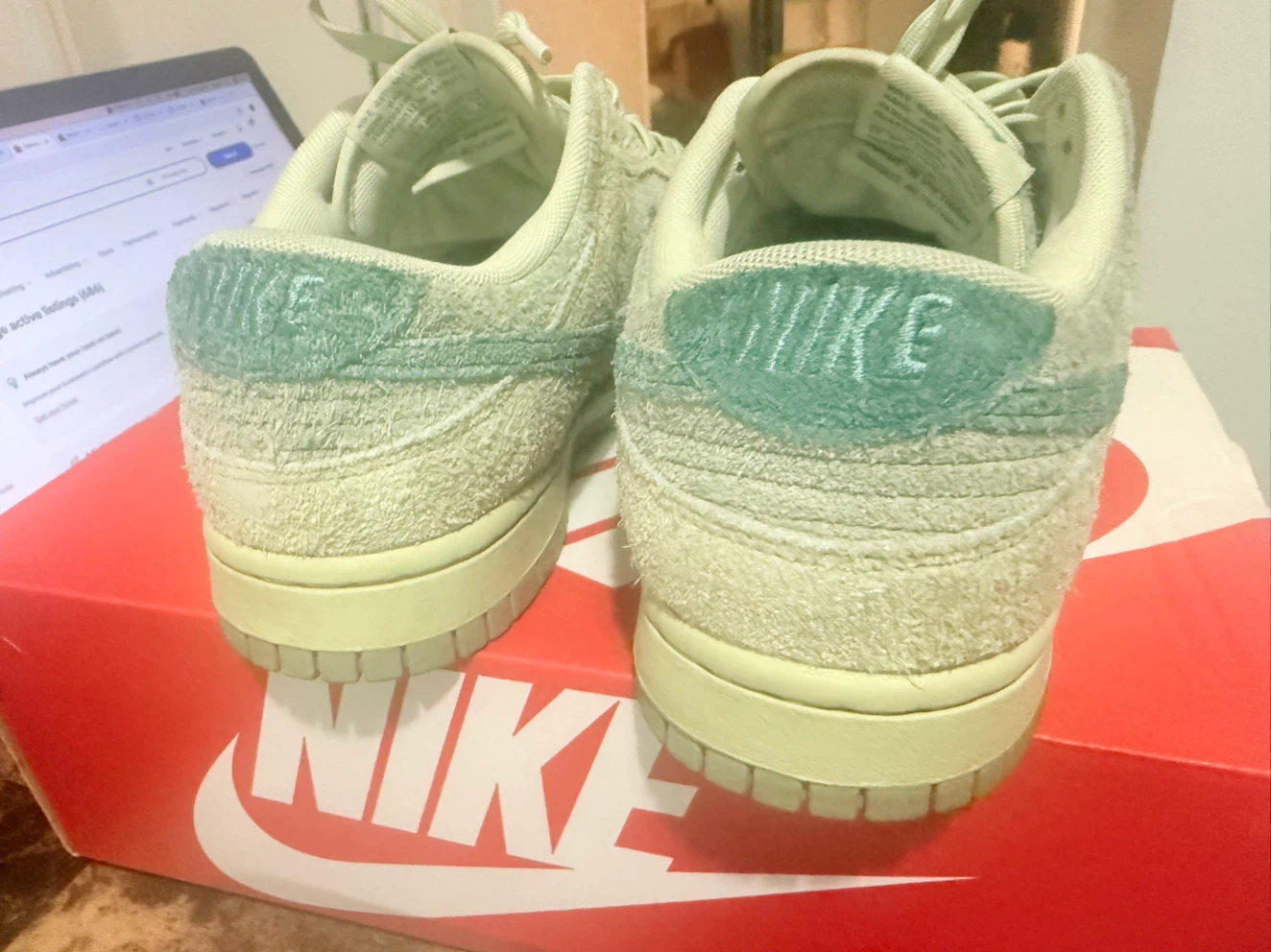 Nike Dunk Low Shaggy Suede Sneakers - photo 4