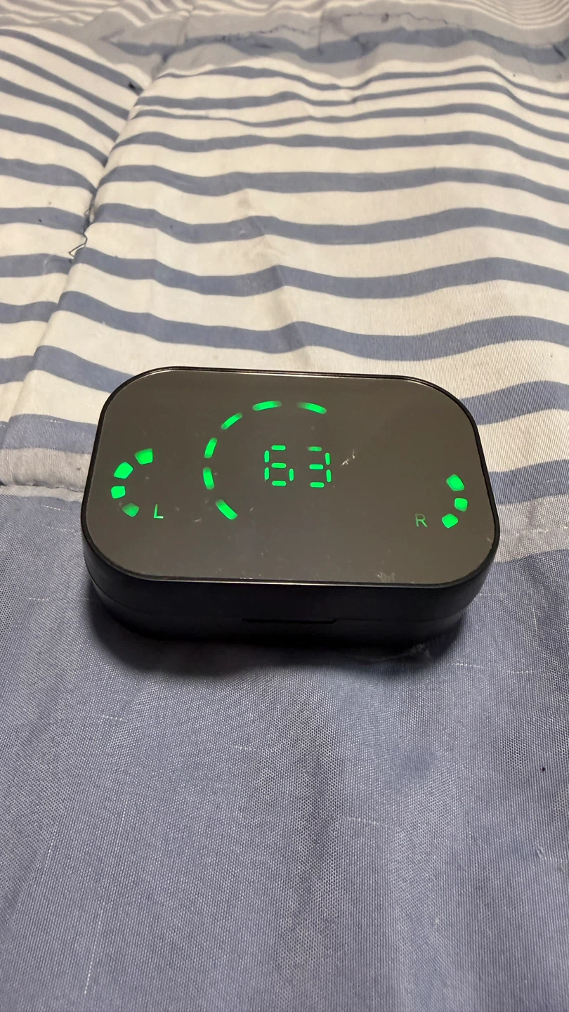 Black Wireless Earbuds with Charging Case - photo 2
