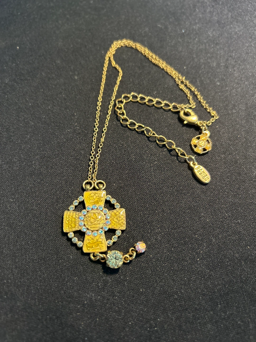 Danish Design Yellow Cross Necklace