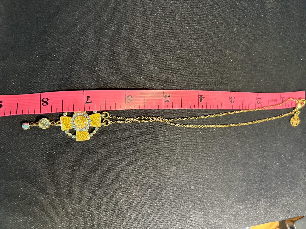 Danish Design Yellow Cross Necklace - photo 2