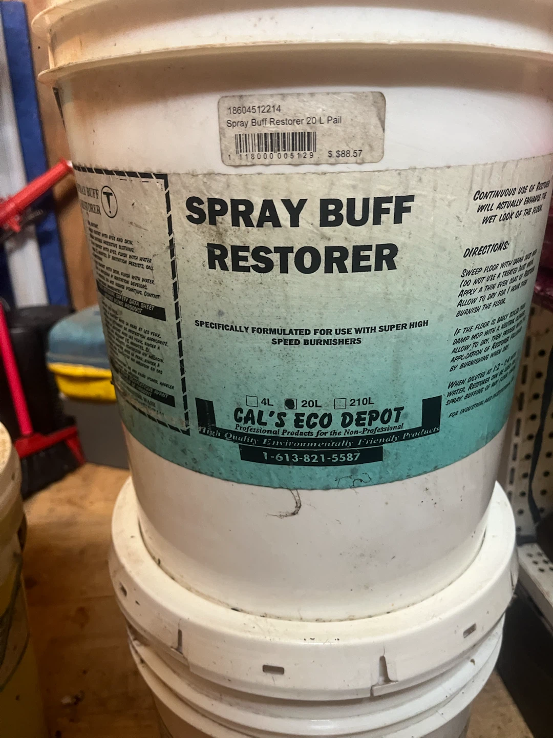 Cal's Eco Depot Spray Buff Restorer 20L Pail