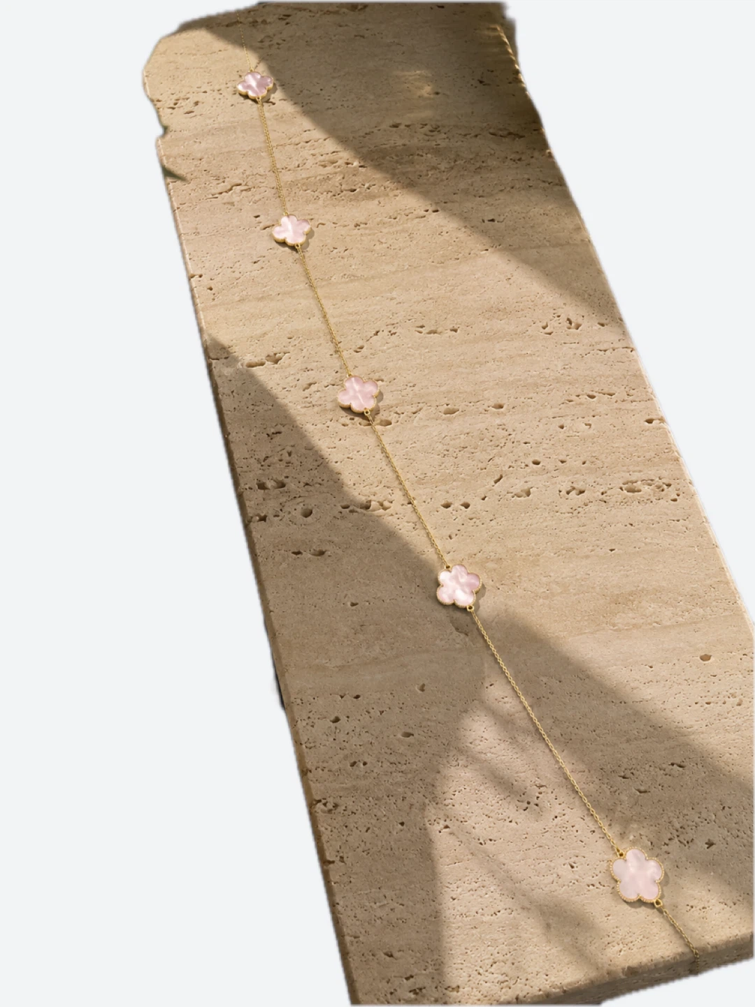 Pink Van cleef style Charm Necklace - photo 3