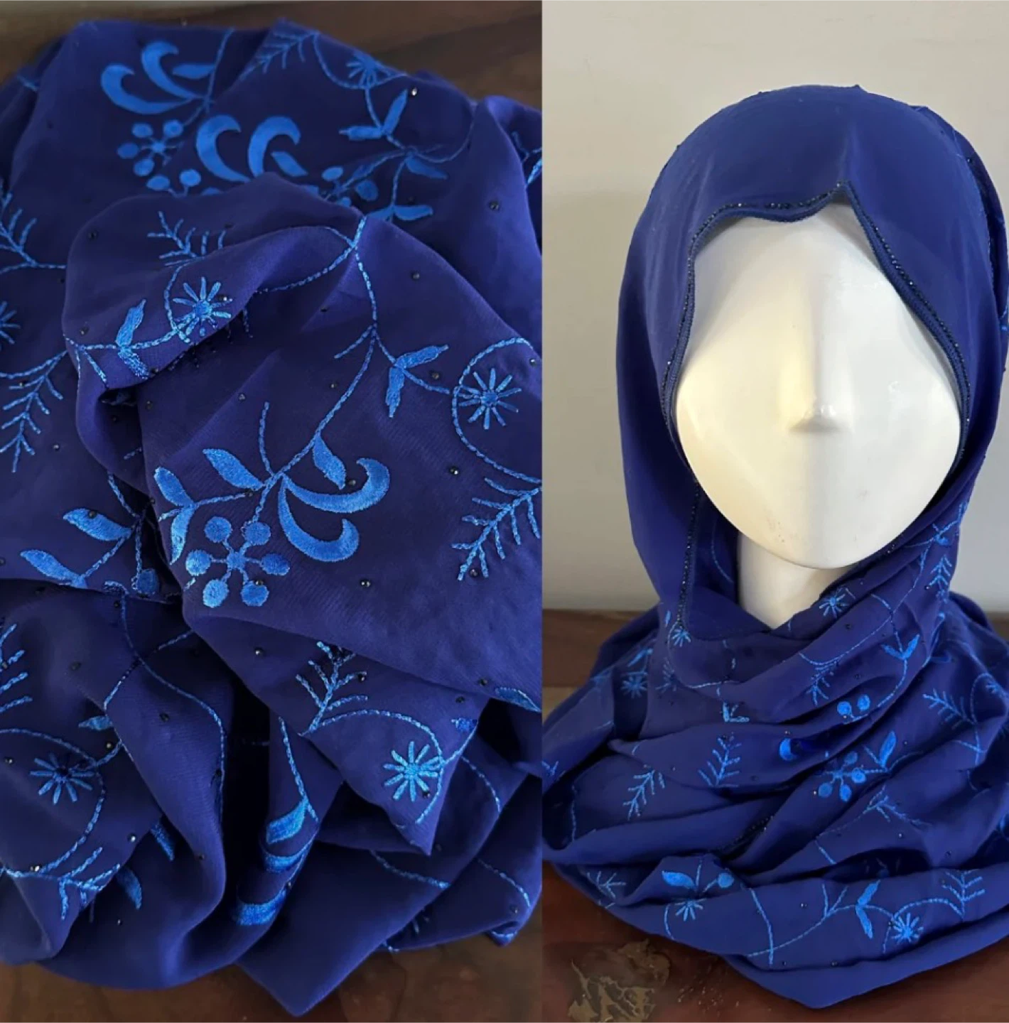Beautiful Cobalt Blue Scarf/ Shawl - New - Donlands/Mortimer