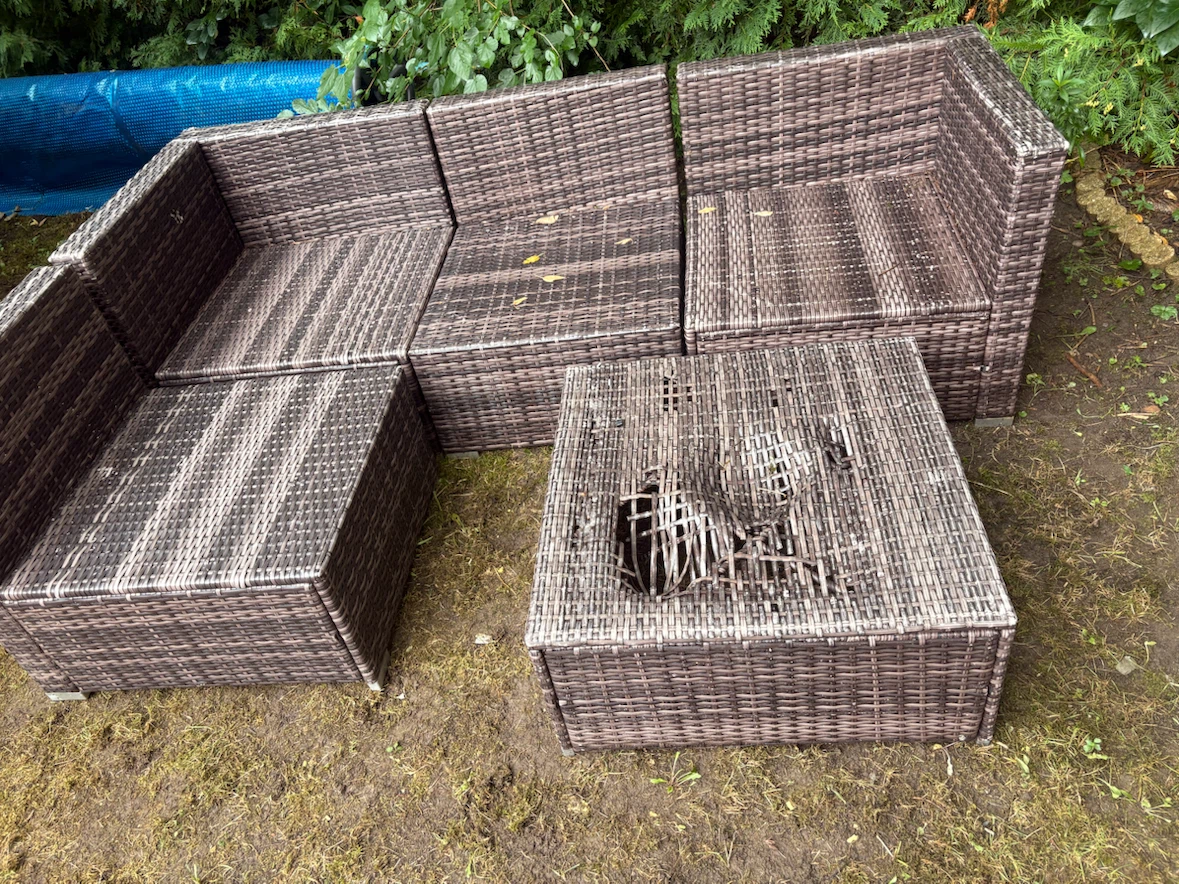 Rattan Sectional Sofa Set with Coffee Table - photo 5