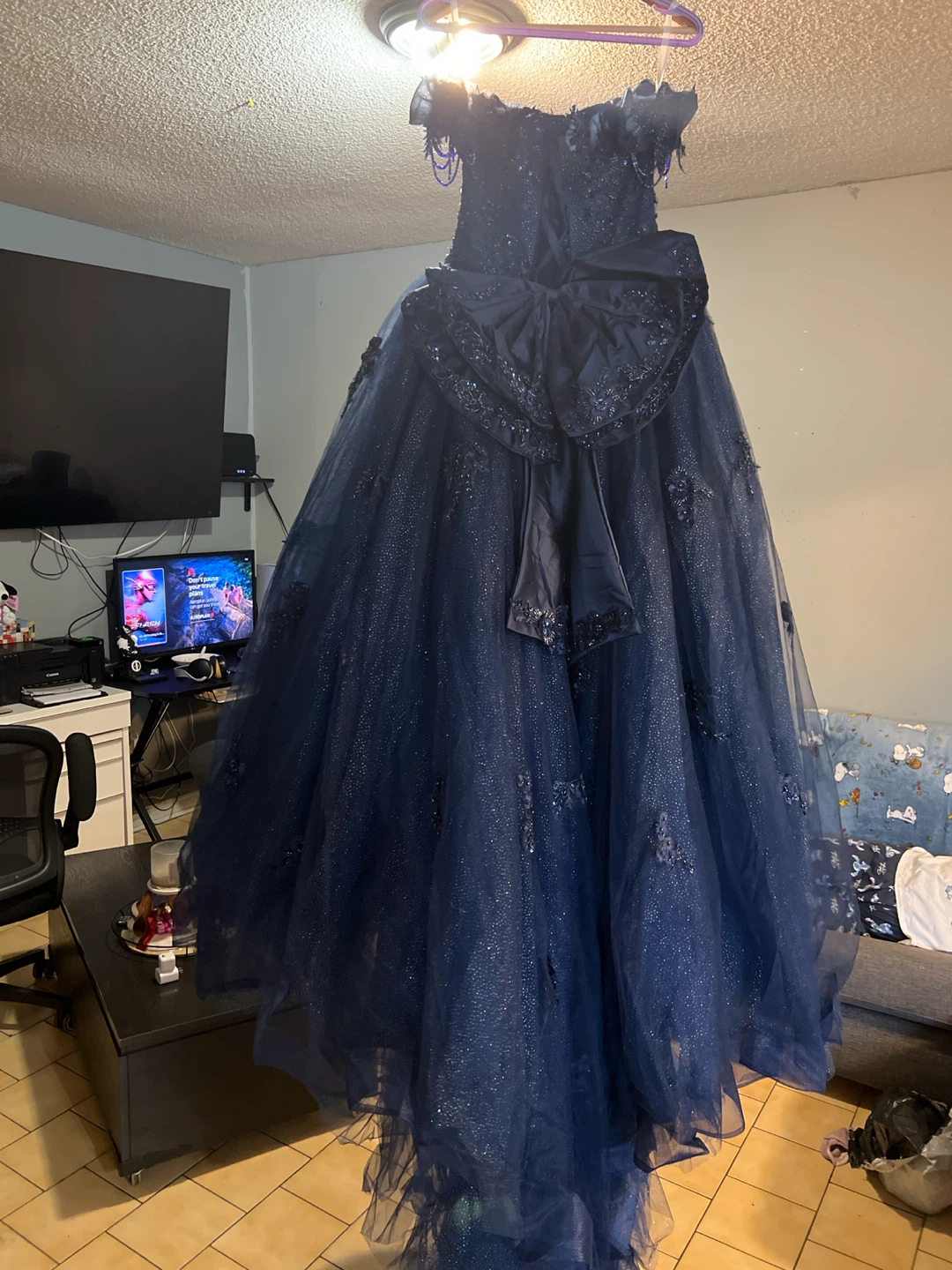 quinceanera Navy Blue gown dress - photo 3
