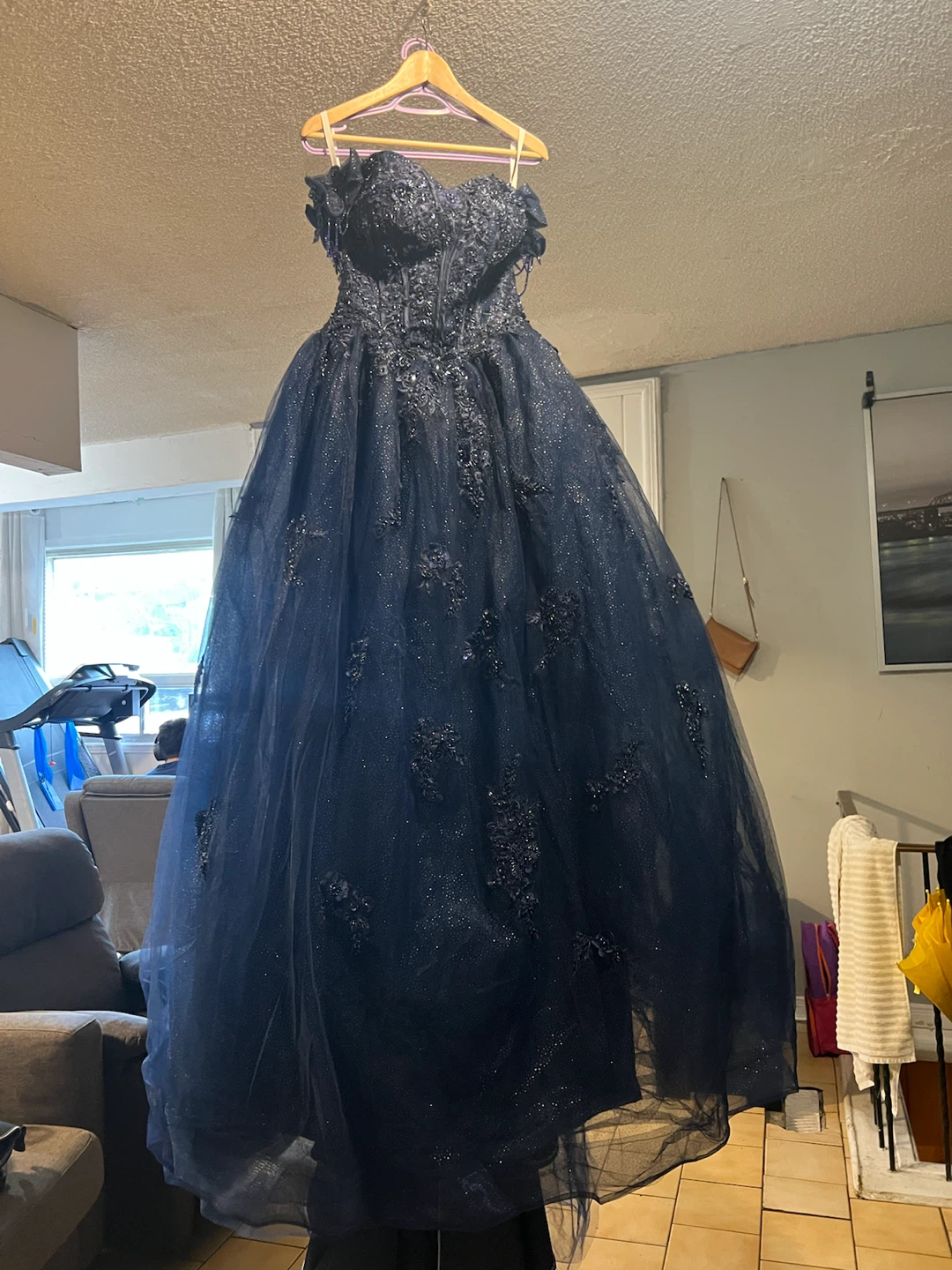quinceanera Navy Blue gown dress - photo 5