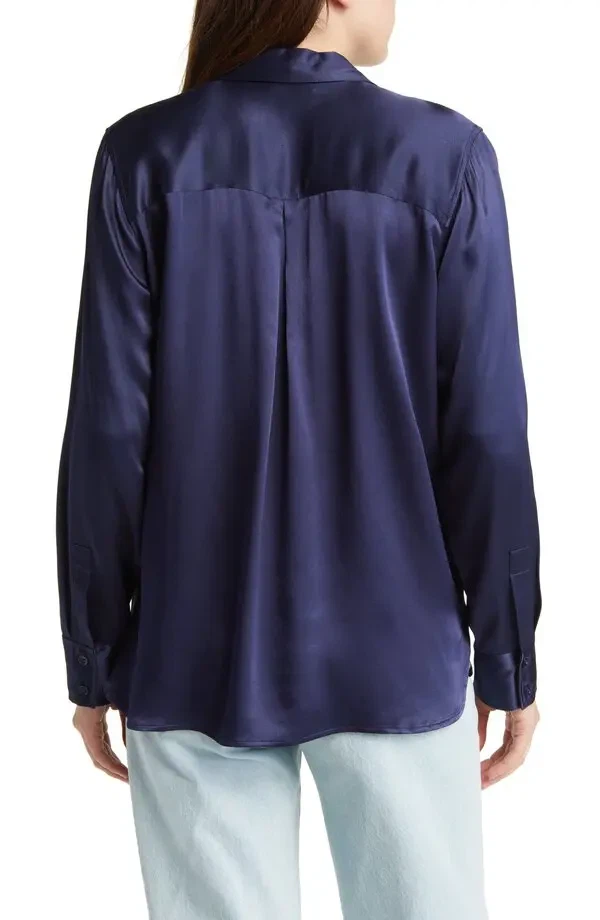 Rails - Nissa Navy Blue Silk Blouse - photo 2