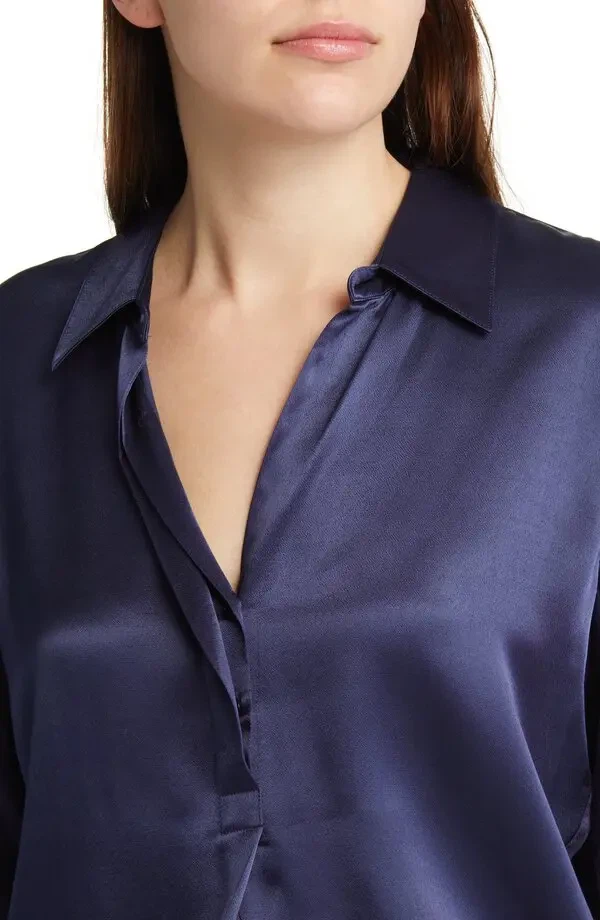 Rails - Nissa Navy Blue Silk Blouse - photo 4
