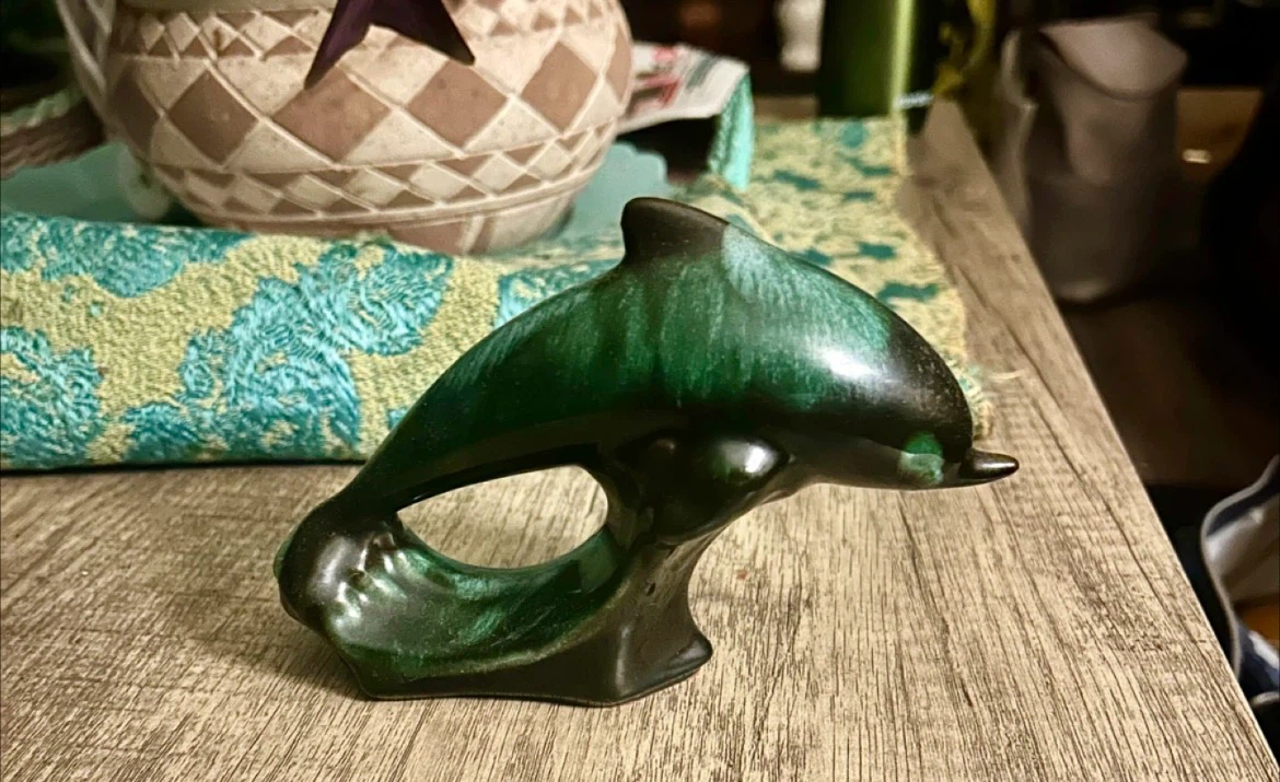 2 Blue Mountain Pottery Dolphin