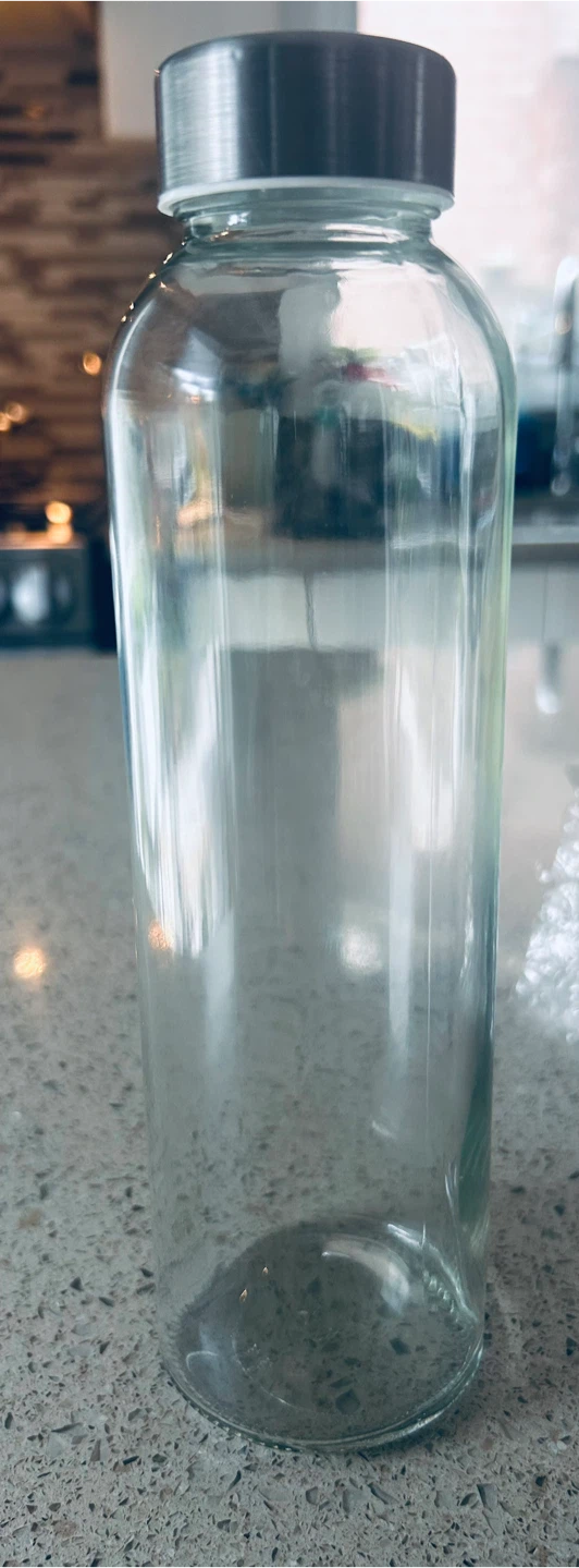 4 Glass Water Bottle with Metal Lid