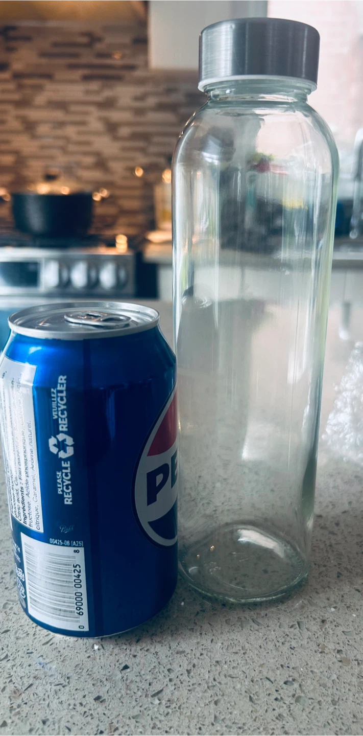 4 Glass Water Bottle with Metal Lid - photo 2