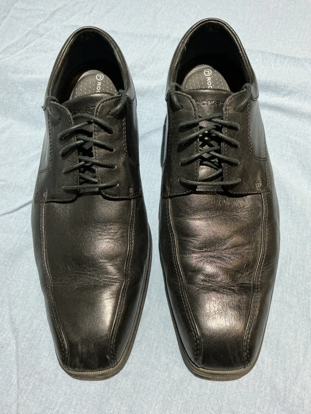 Rockport Black Leather Dress Shoes Men's Size 9.5