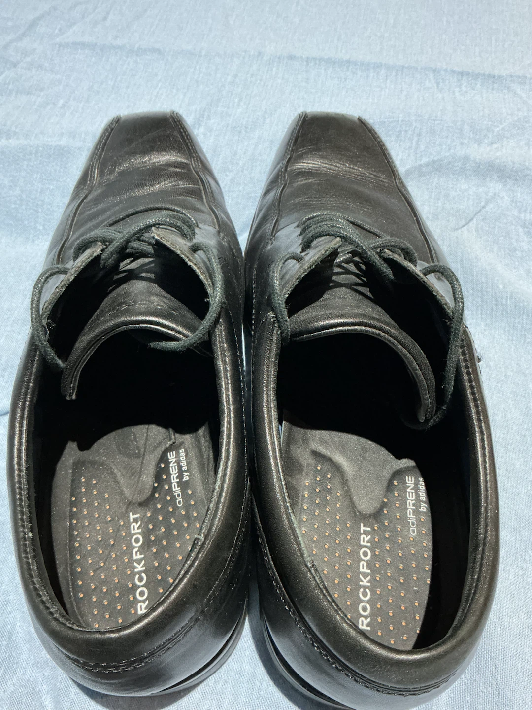 Rockport Black Leather Dress Shoes Men's Size 9.5 - photo 3