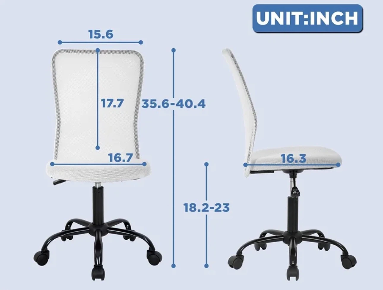White Ergonomic Mesh Office Chair - photo 4