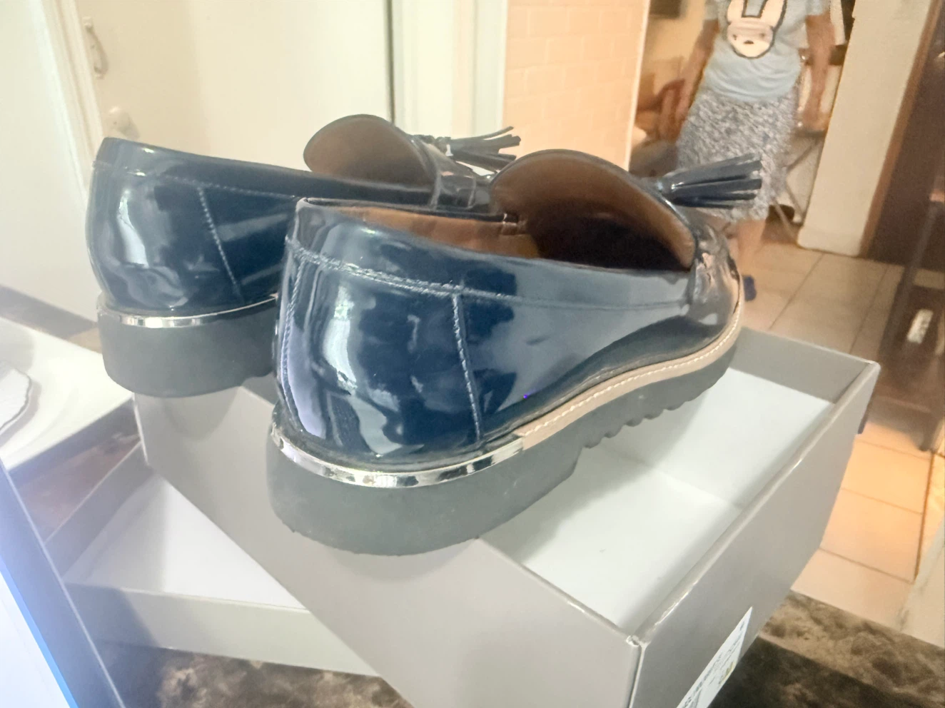 Franco sarto Navy Tassel Loafers Size 9M - photo 4