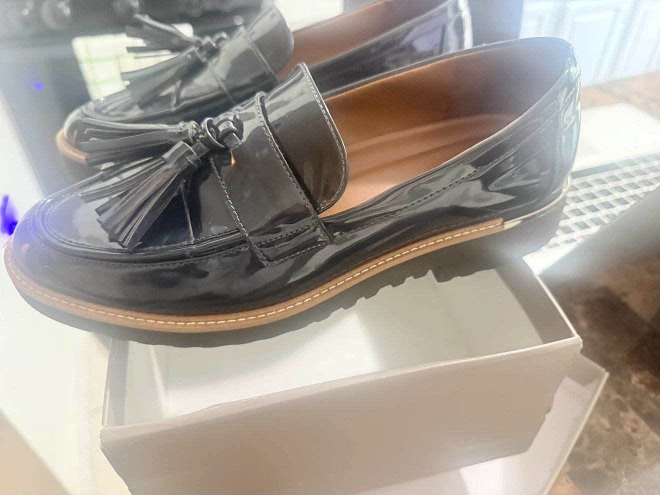 Franco sarto Navy Tassel Loafers Size 9M - photo 5