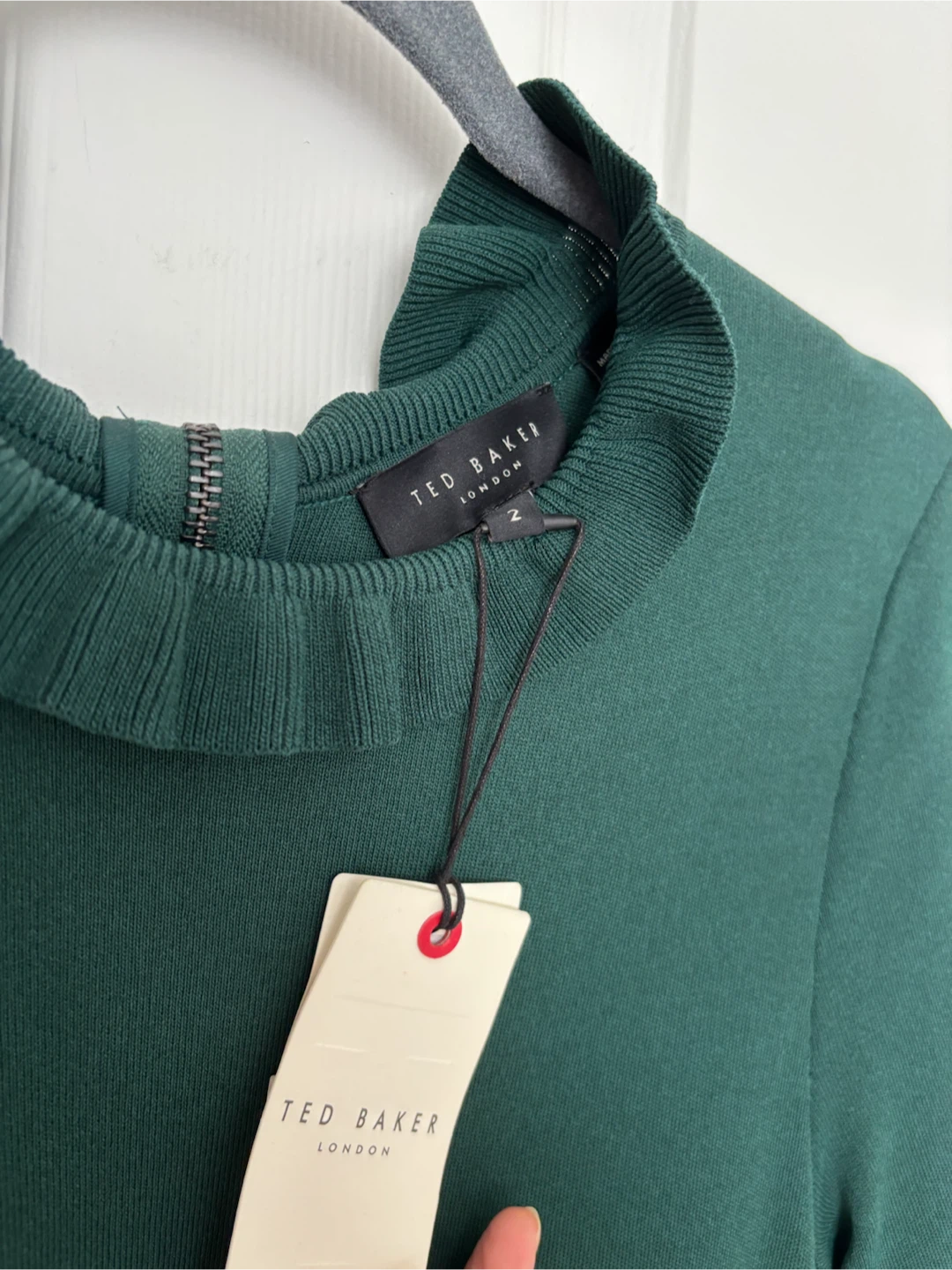 Ted Baker Green Knit and Satin Dress - photo 2