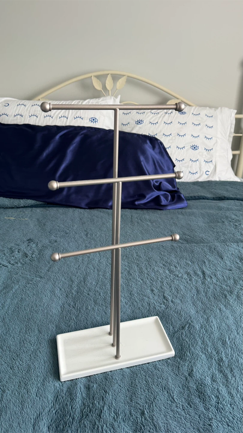 Three-Tier Metal Jewelry Stand