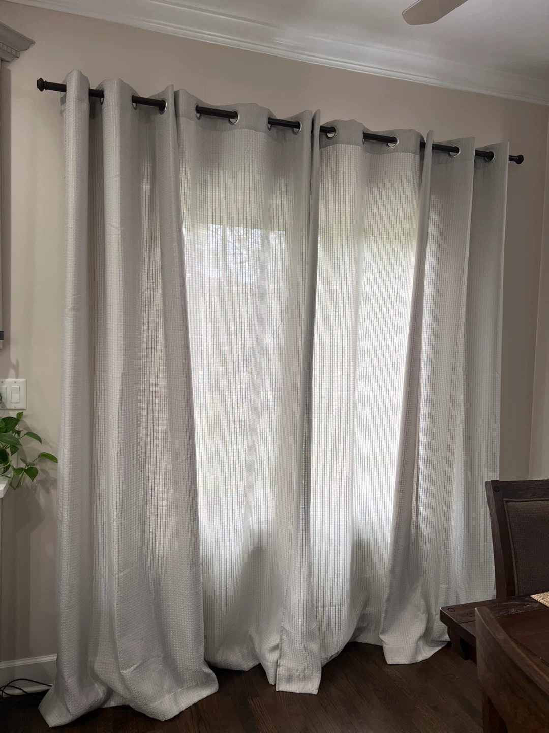Light Gray Textured Curtains - photo 2