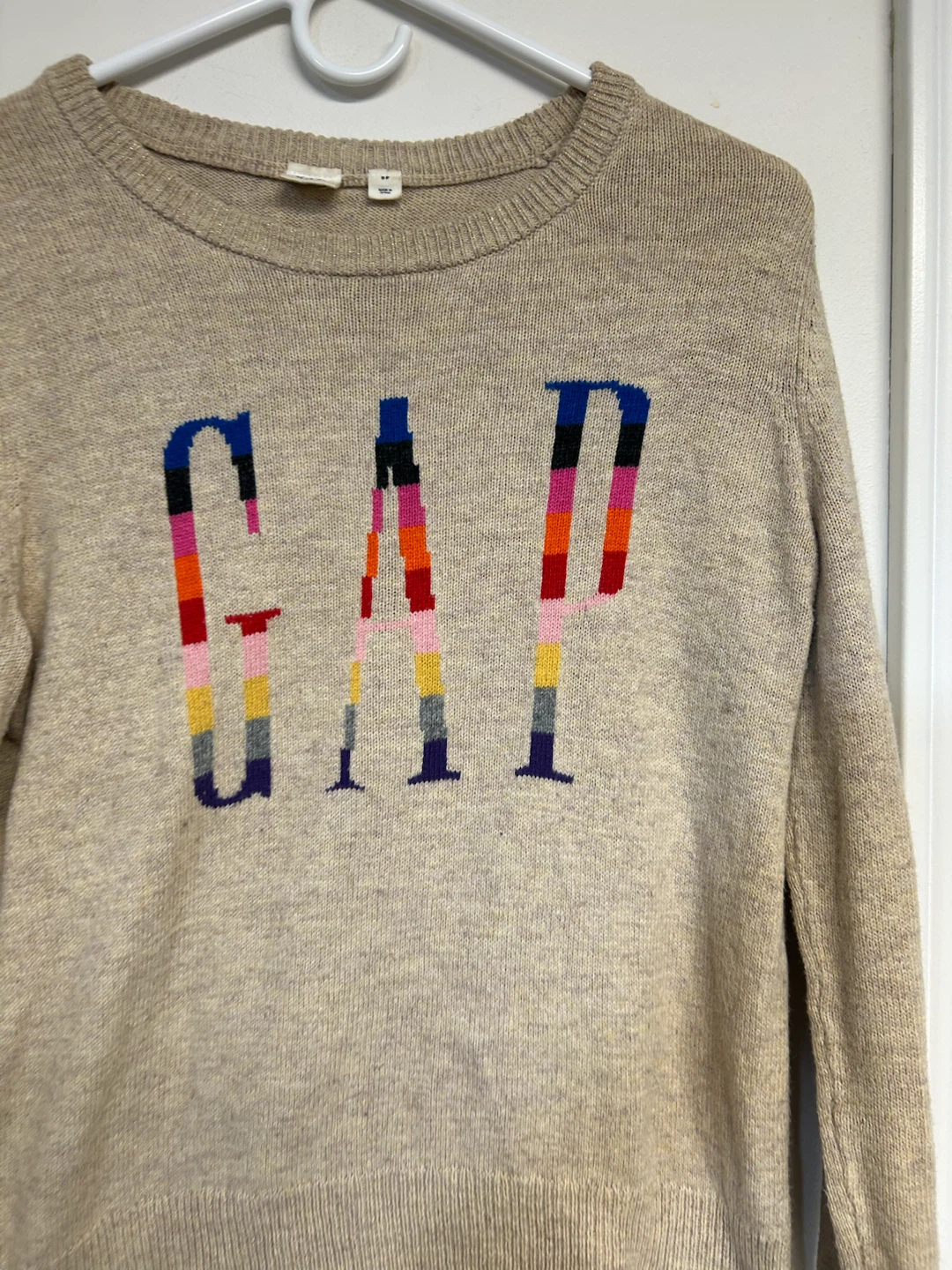 GAP Crewneck Sweater with Rainbow Logo