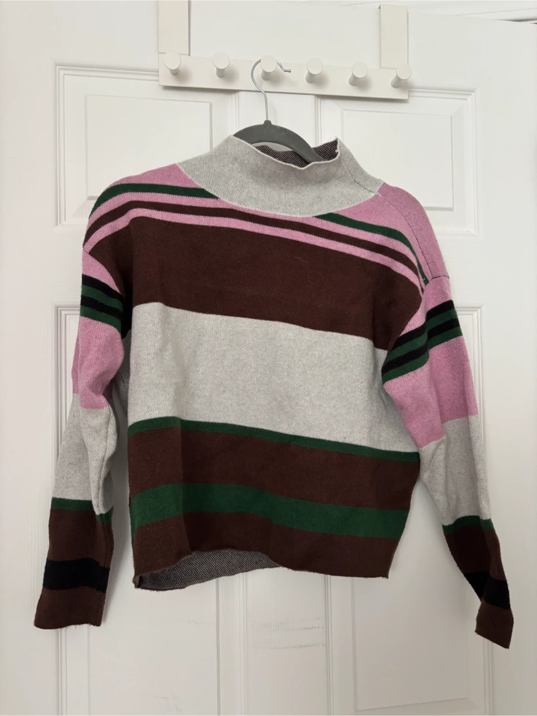 Maeve by Anthropologie Striped Mock Neck Sweater