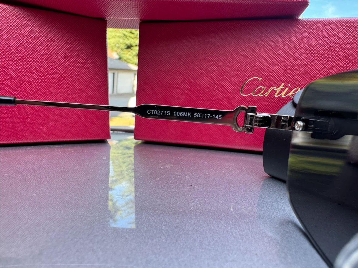 Cartier Rimless Sunglasses CT0271S 58-17-145 - photo 4