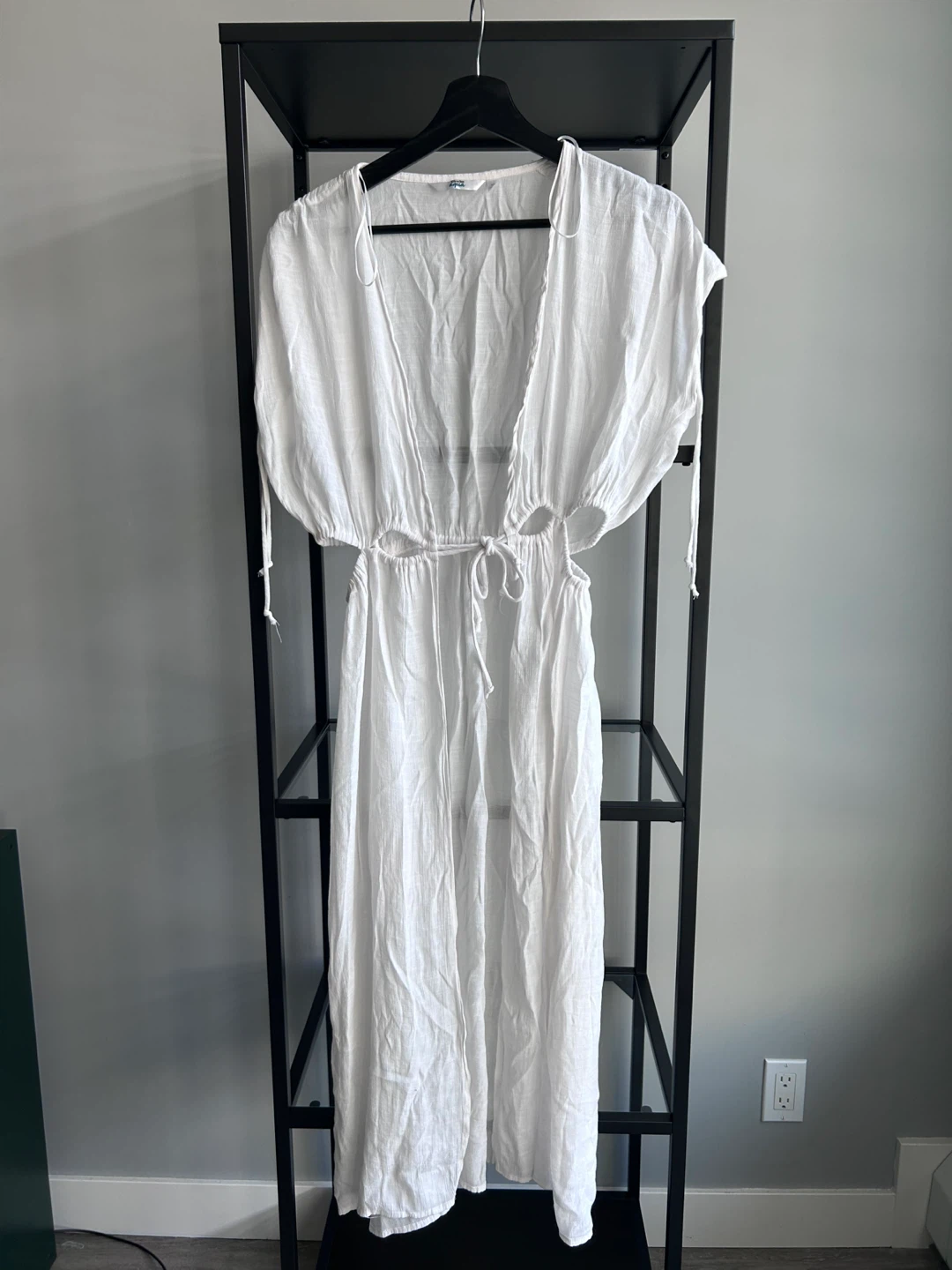 La Vie en Rose Aqua White Cover-Up Size S
