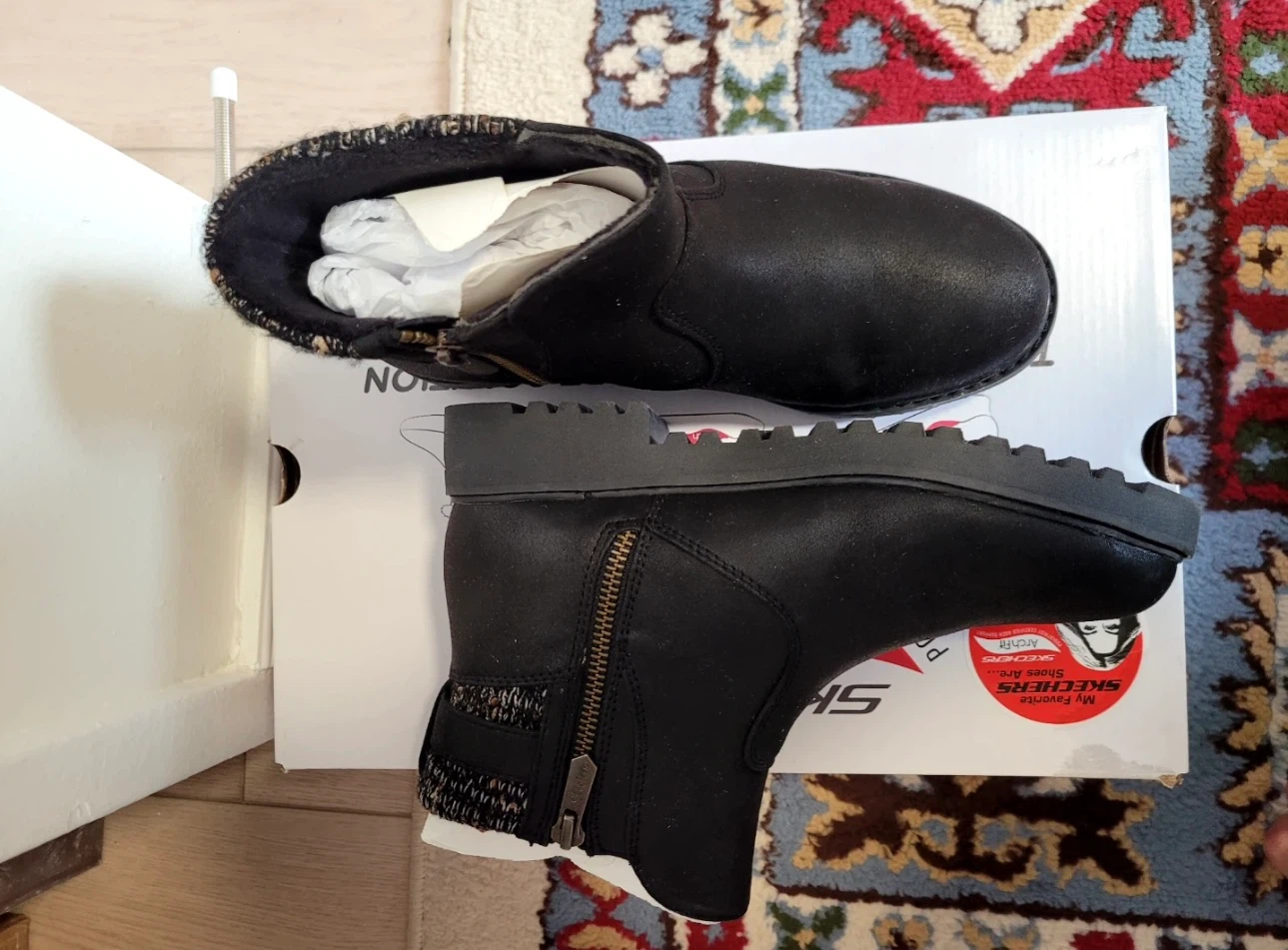 Skechers Arch Fit Marlie-Weekend Chat Boots Black Size 5 - photo 2