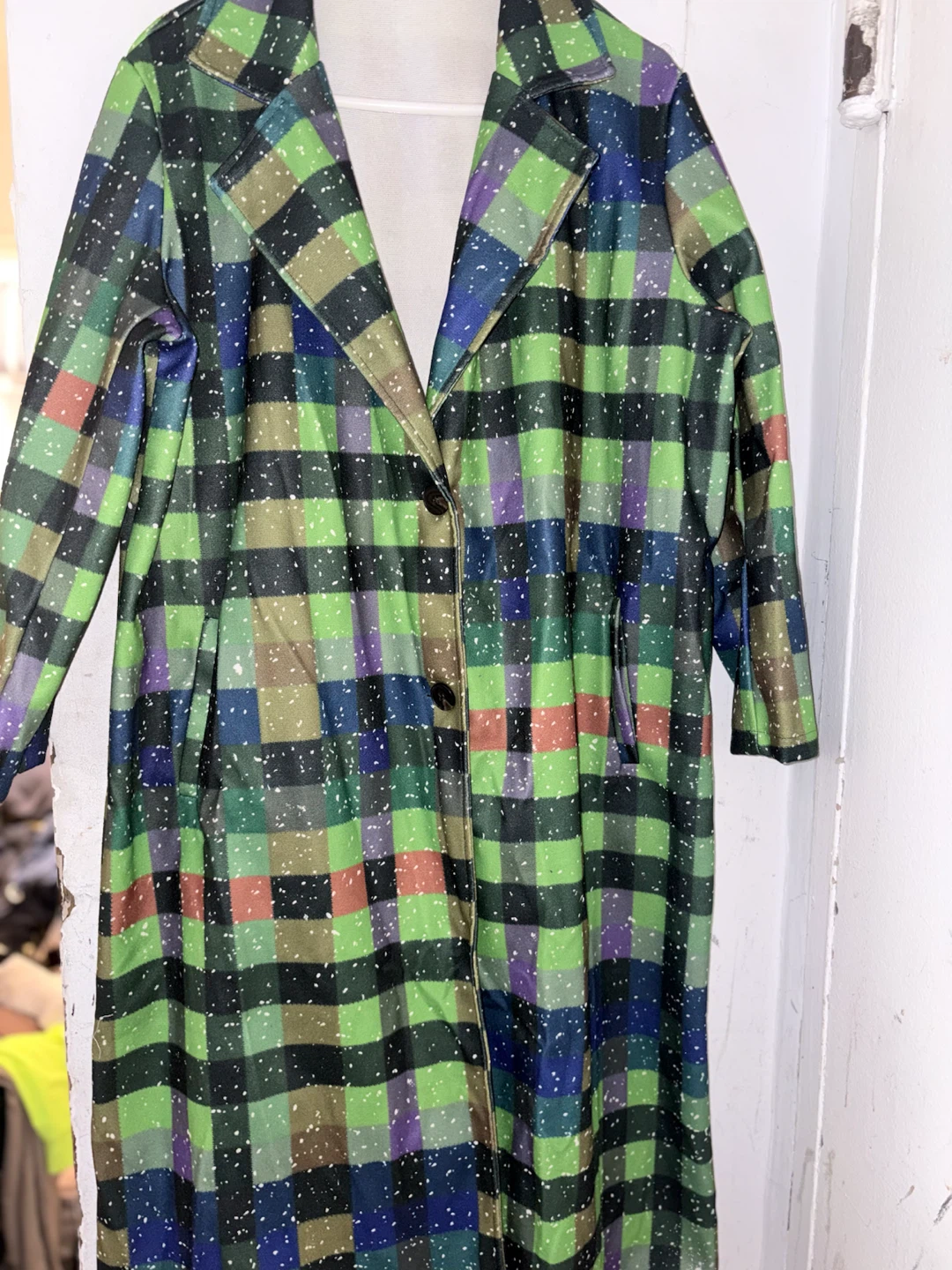 Plaid Long Coat - photo 2