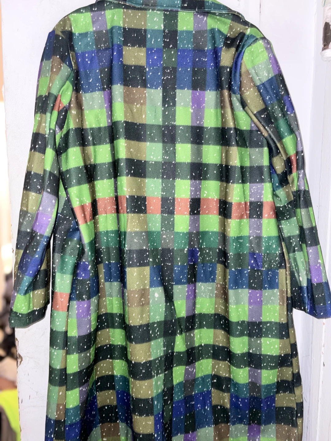 Plaid Long Coat - photo 3