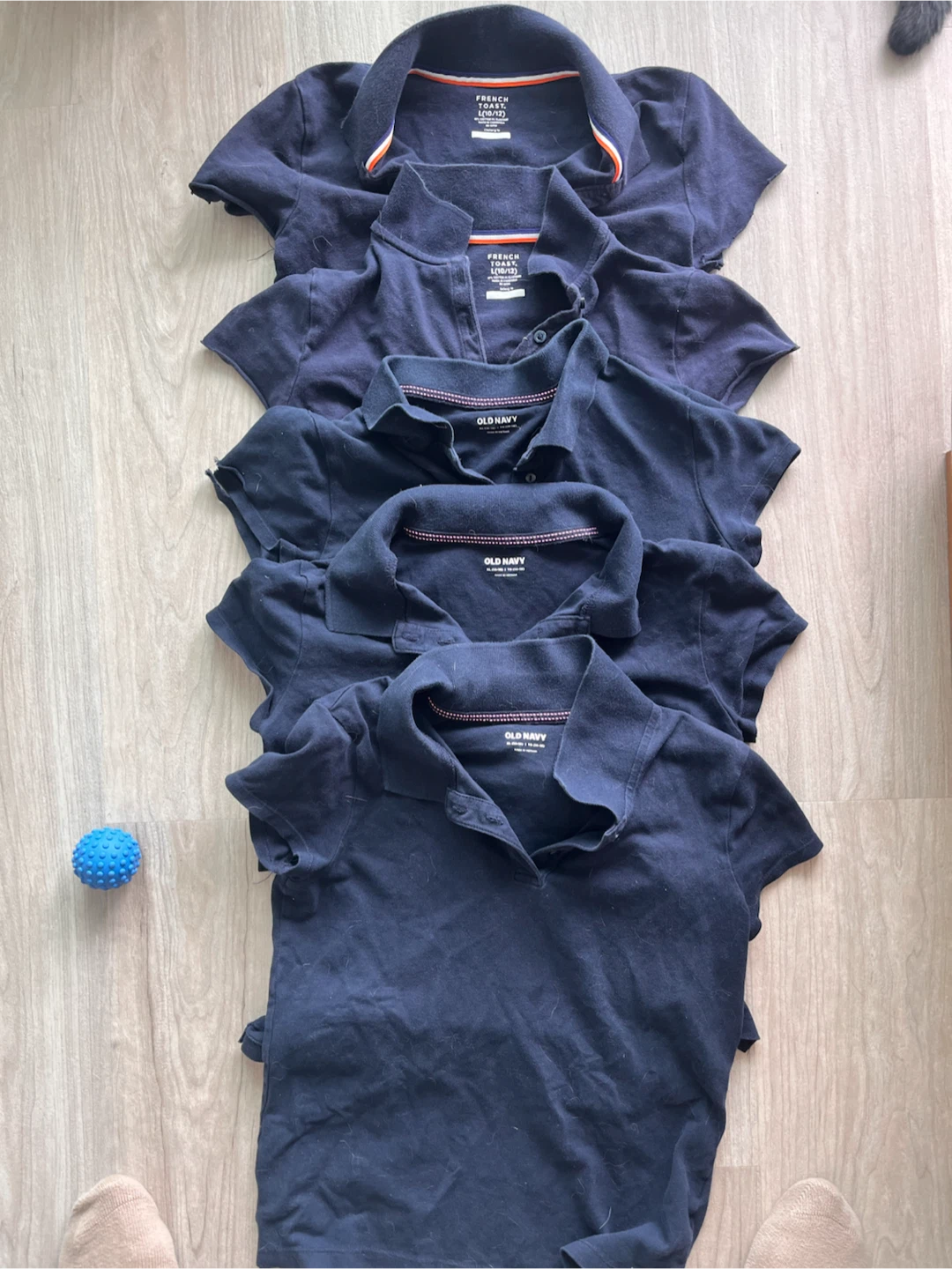 School uniform 5 Navy Blue Polo Shirts for girls
