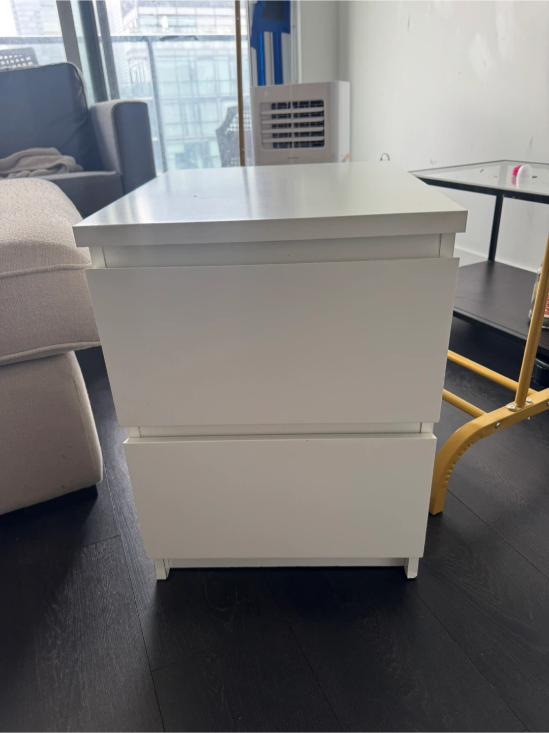 IKEA STORKLINTA 2-Drawer Nightstand / Bedside Table – White - photo 2