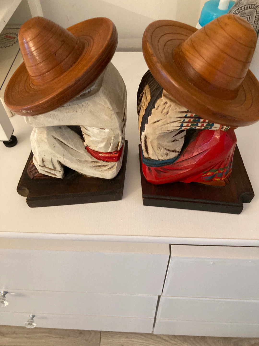 Vintage Hand-Carved Wooden Bookends - photo 2