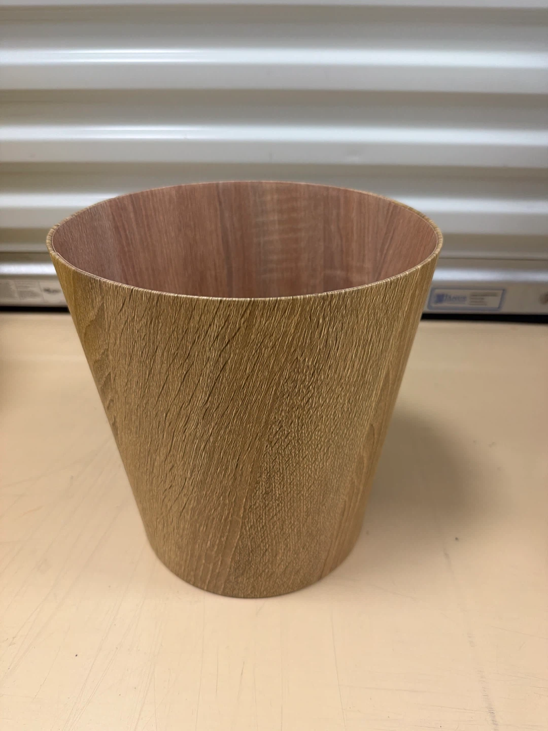 Wood-look Waste Bin