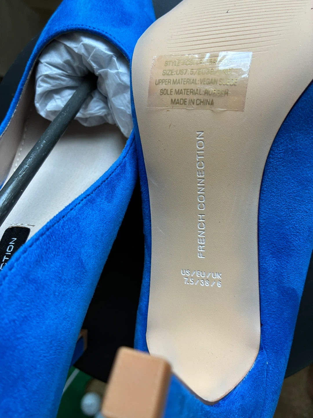 French Connection Blue Vegan Suede Heels - photo 4