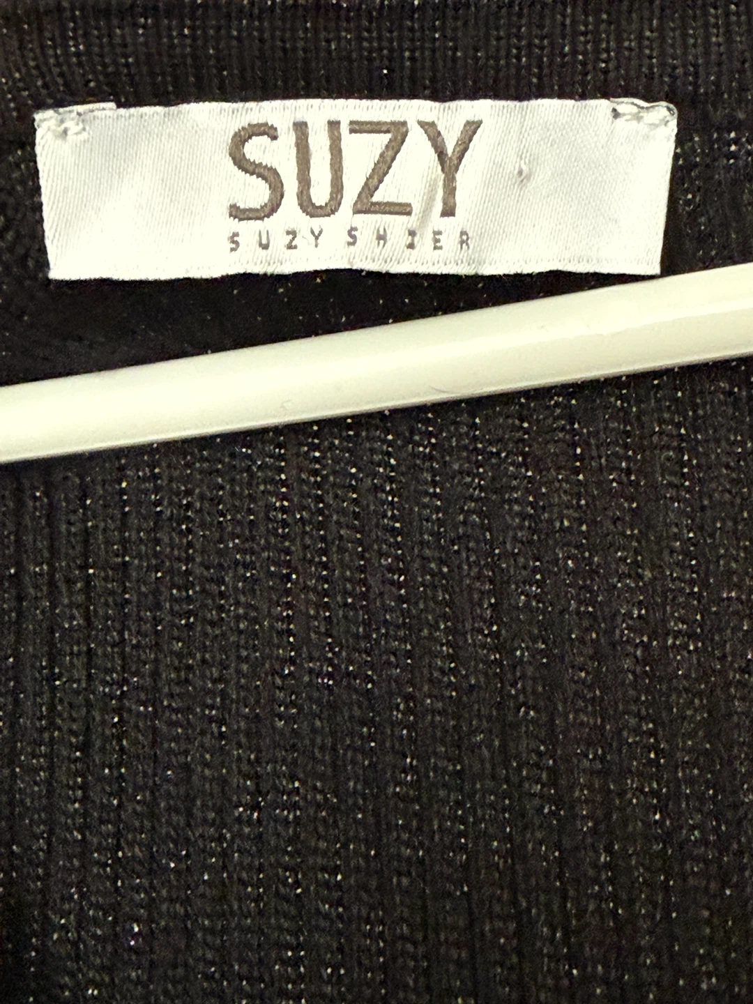 Suzy Shier Black Knit Dress with Belt - photo 2
