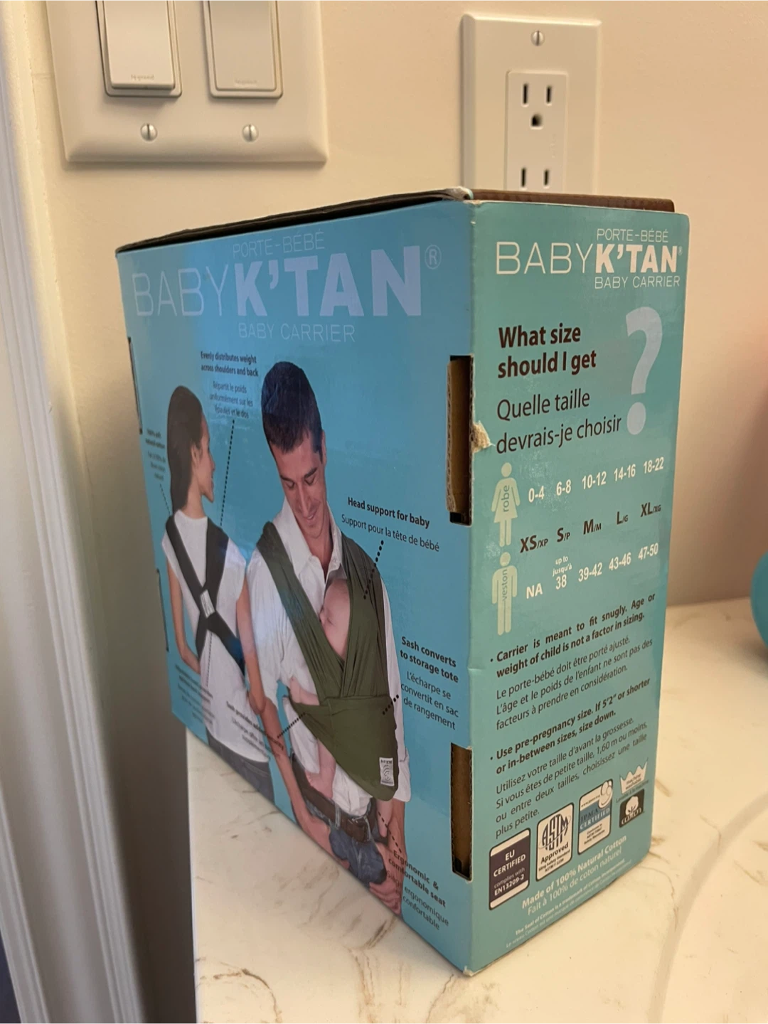 BabyK'tan Baby Carrier - Black - XS/TP - photo 2