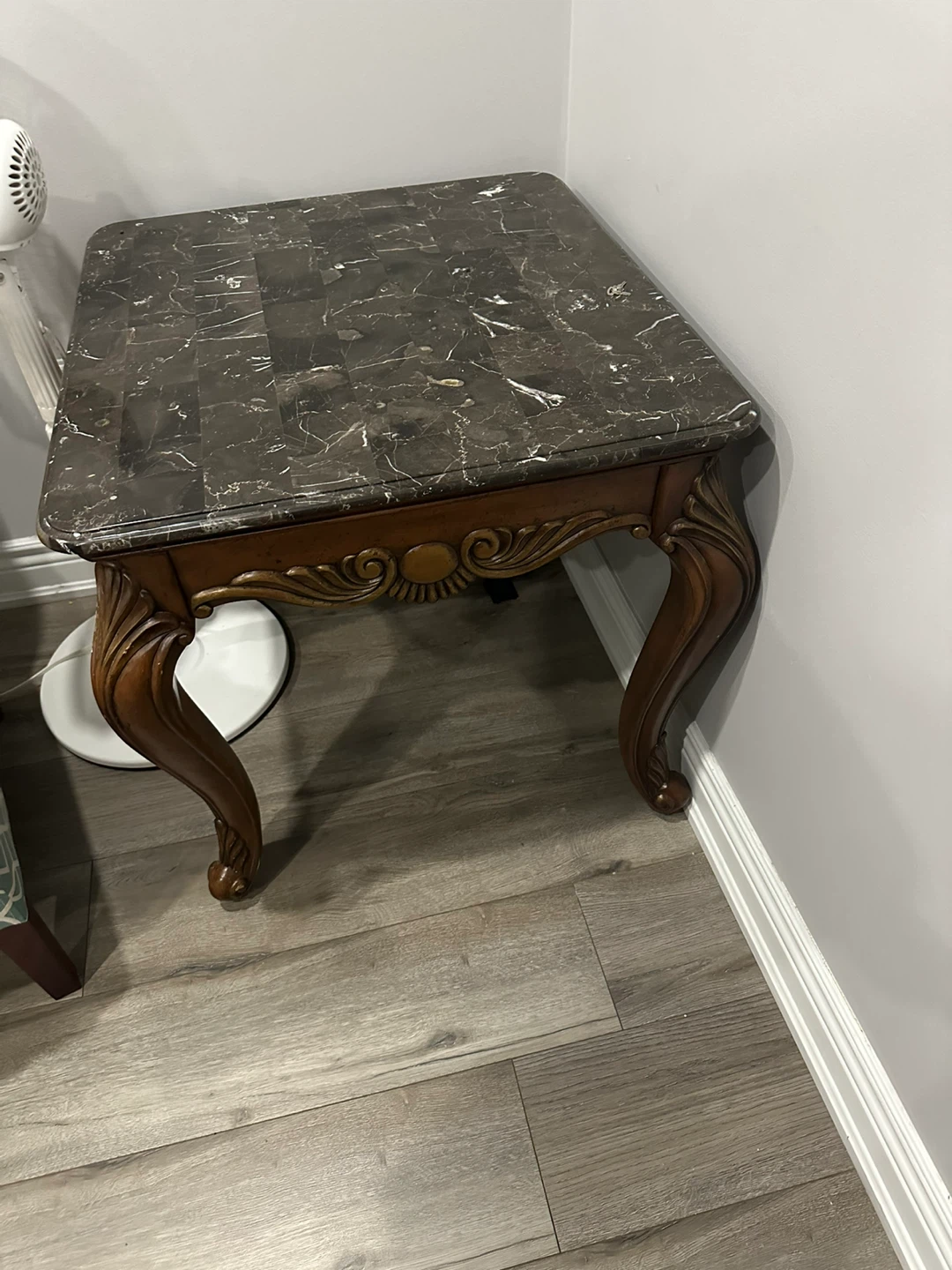 Dark Marble Top Side Table - photo 2