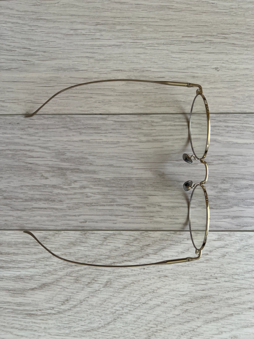 Gold Tone Titanium Round Frame Glasses - photo 4