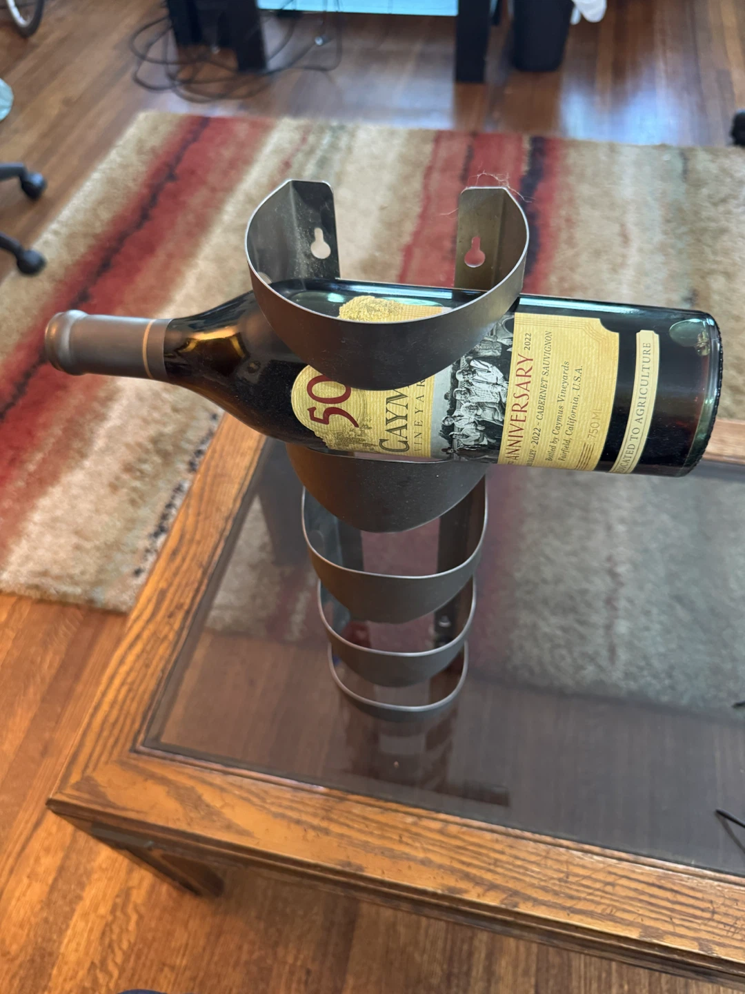 Wall-Mounted Metal Wine Rack