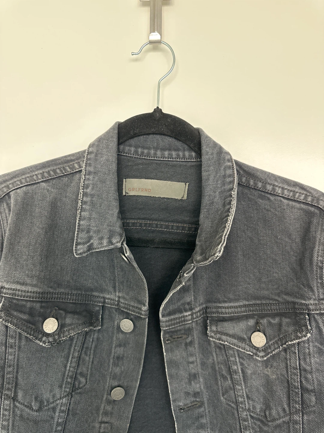 GRLFRND Smokey grey Black Denim Jacket - photo 3
