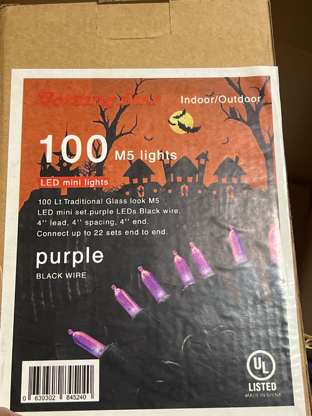 Morning Star 100 Count Purple LED Mini Lights
