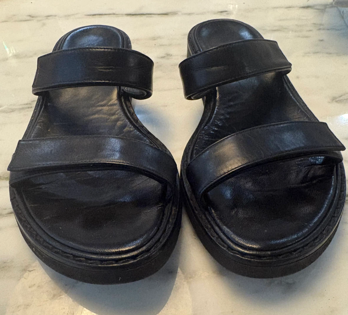 Ann Demeulemeester black leather sandals - photo 3